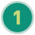 Icon of the number one, representing the first item in a list.