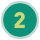 Icon of the number two, representing the second item in a list.
