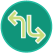 Icon of two opposing arrows